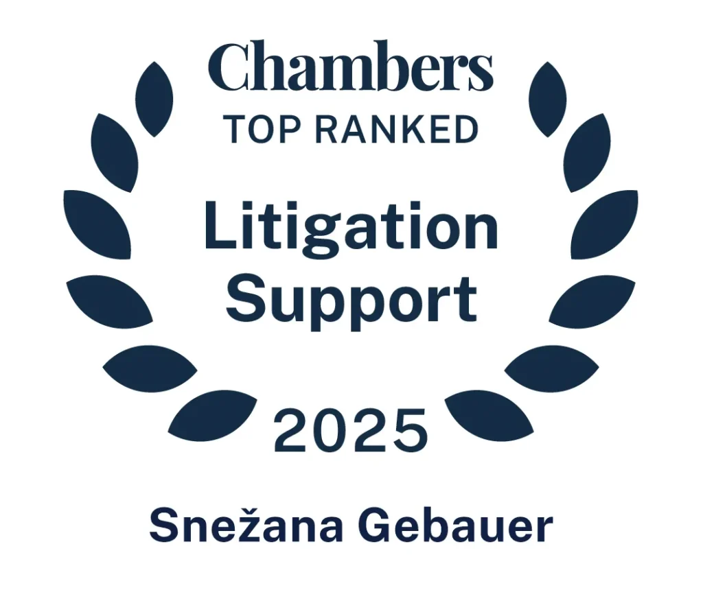 Snežana Gebauer Chambers ranked in Litigation Support 2025