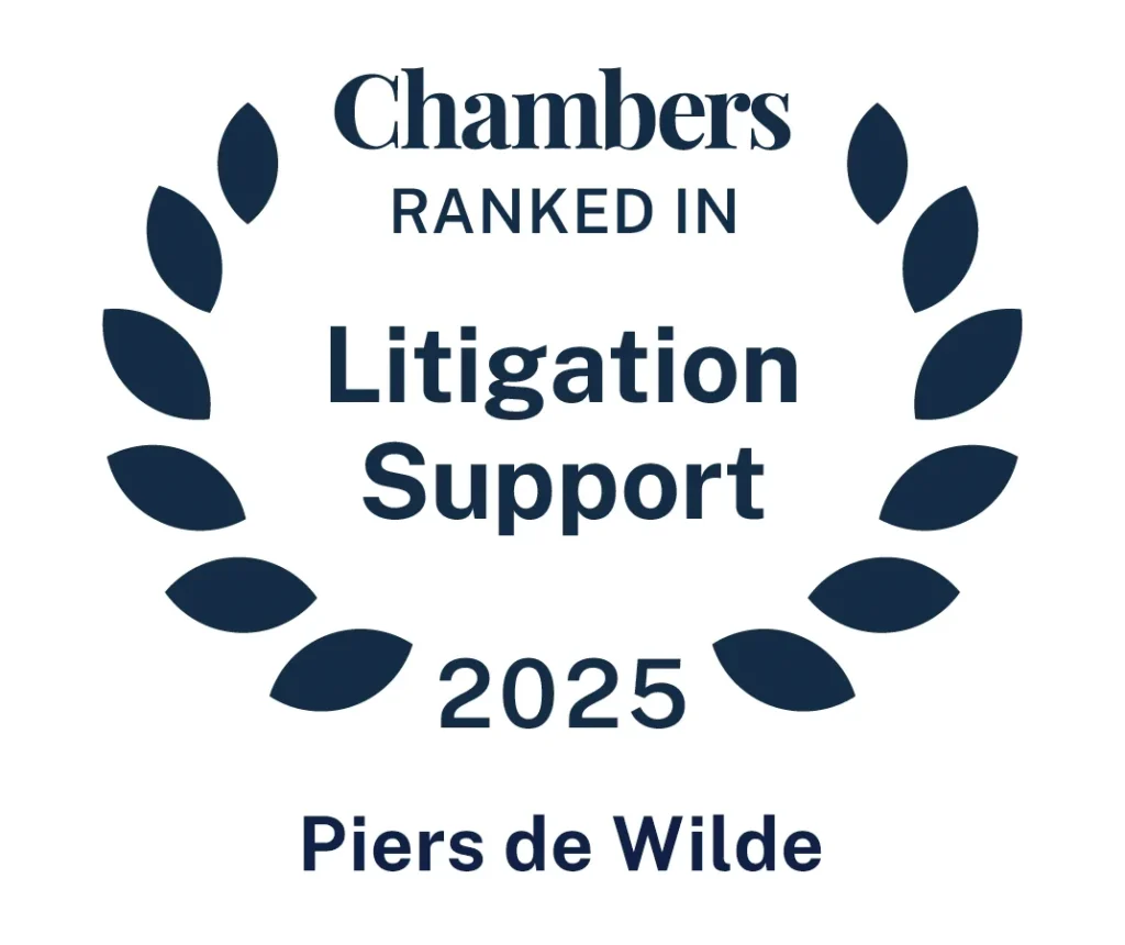 Piers de Wilde - Chambers ranked in Litigation Support 2025